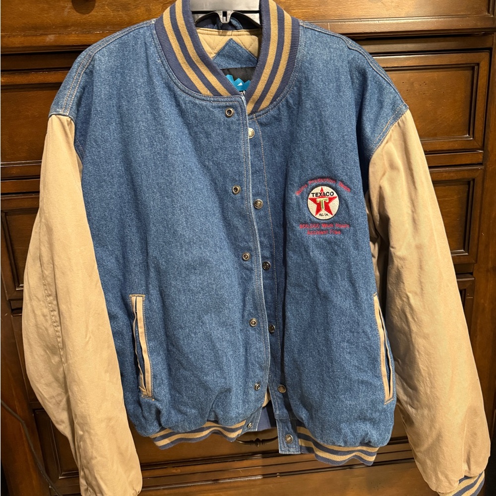 Blue and Tan Military Field Jacket